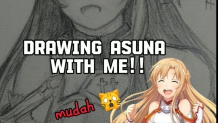 [ SPEED DRAWING ]  GAMBAR ASUNA S.A.O, Sword art online, mudah?? jangan lupa like + follow ❤️