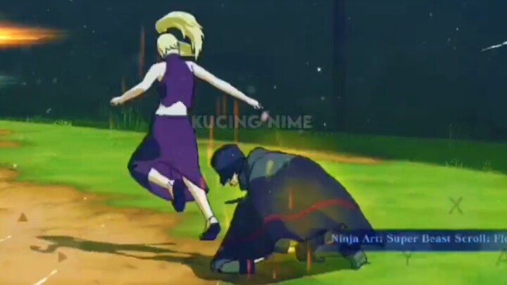 SASUKE THE LAST LAWAN ISTRI ORANG DARI BELAKANG LOH YA 😂
