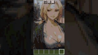 Minecraft Pixel art #shorts #naruto #boruto #tsunade