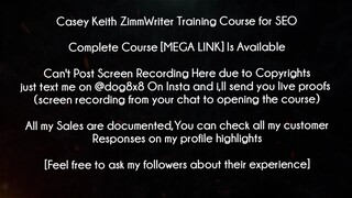 Casey Keith ZimmWriter Training Course for SEO download
