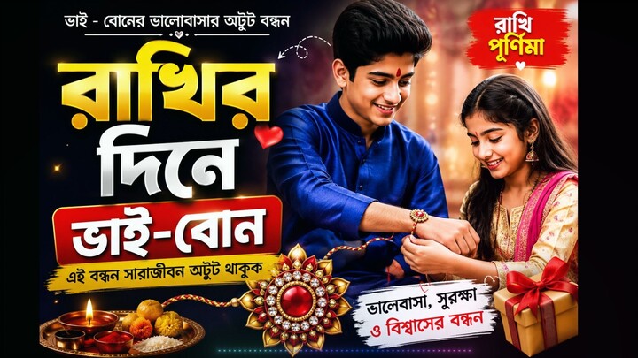 রাখির দিনে ভাই-বোন ❤️  ভাই-বোনের ভালোবাসার অটুট বন্ধন  Rakhi Purnima 2026