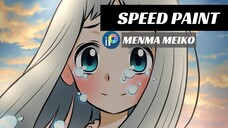 SPEED PAINT MENMA MEIKO (ANOHANA)