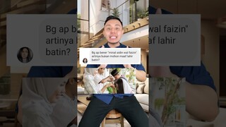 Minal aidin wal faizin artinya BUKAN mohon maaf lahir batin? Terus apaan dong? #shorts