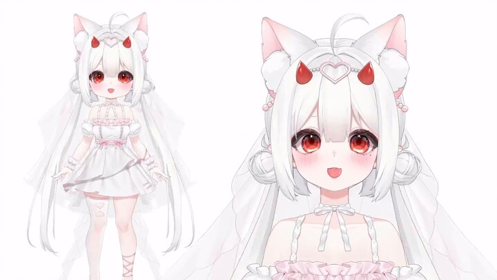 【Tampilan model Live2D】Anak kucing pernikahan bunga ♡