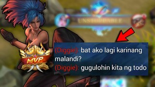 DURUGIN MAKULIT NA DIGGIE | TOP GLOBAL KARINA MLBB GAMEPLAY - KARINANG MALANDI