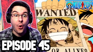 LUFFY'S BOUNTY! | One Piece Episode 45 REACTION | Anime Reaction