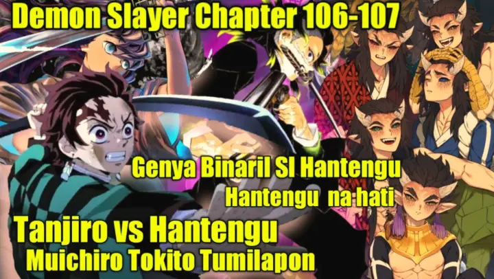 Tanjiro vs Hantengu | tokito tumilapon  Demon Slayer Chapter 106-107 Swordsmith village Arc
