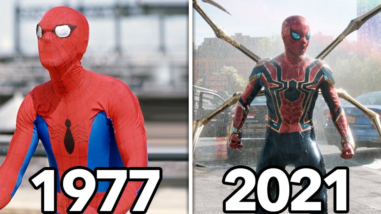 Evolution of Spider-Man SUITS 1977 - 2021 (andrew garfield mcu ...