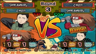 SHIKAMARU VS CHOJI GAMEPLAY ™ Battle Games Naruto Shippuden Ultimate Ninja 5 PlayStation2