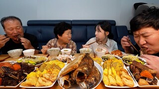 소갈비찜에 각종 전! 온 가족이 함께 즐겁게 만든 추석 명절 음식!! (Chuseok holiday food) 요리&먹방!! - Mukbang eating show