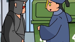 [Animasi Patung Pasir] Saya hanya ingin membuang sampah