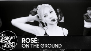 ROSÉ "on the ground" 美国《吉米秀》打歌舞台！黑白风Slay！