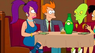 Futurama: A girl eats an alien child, is kidnapped by a pervert, and fights the alien Thanos!