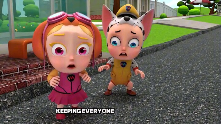 Stop! Thief stole the school bus⛔| baby police chase Thief | Rosoo Nursery Rhymes & Children song