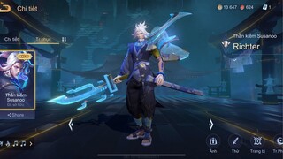 Liên Quân Mobile - Review Skin Richter Thần Kiếm Susanoo Cực Đẹp Full Hiệu Ứng Quá Đỉnh