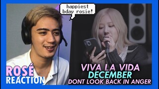 REACTION to ROSÉ - Viva La Vida + December + Don't Look Back in Anger LIVE COVERS