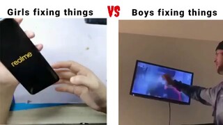 Girls Fixing Things VS Boys Fixing Things