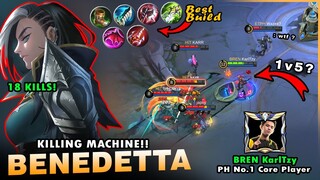 OVERPOWER BUILD AND DEADLY SKILL COMBO! BENEDETTA BEST BUILD AND GAMEPLAY by BREN KarlTzy ~ MLBB