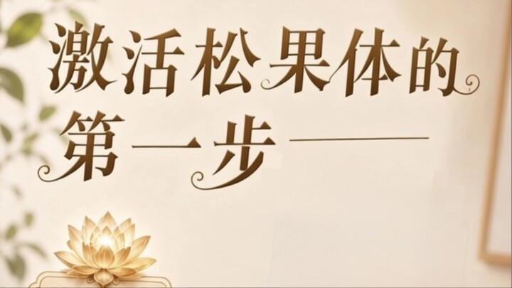 激活松果体的第一步——不是冥想打坐，而是这件事#松果体 #松果体呼吸术 #松果体呼吸课