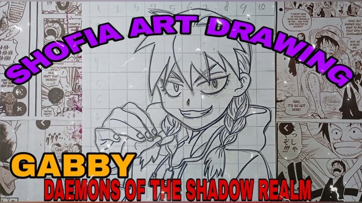 drawing gabby dari anime daemon of the shadow realm