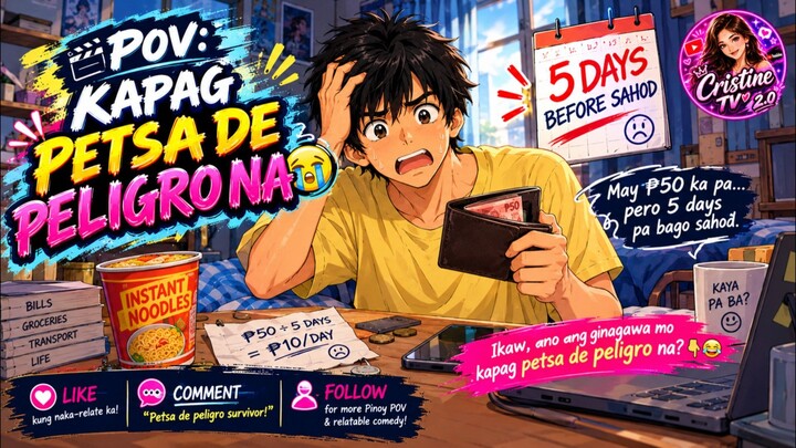 🎬 POV: KAPAG PETSA DE PELIGRO NA 😭💸May ₱50 ka pa… pero 5 DAYS PA bago sahod! 😭Biglang naging sur