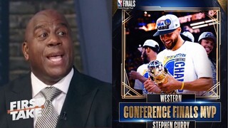 FIRST TAKE "Stephen Curry wins 1st Magic Johnson MVP Award"- Max Kellerman on Warriors K.O Mavericks