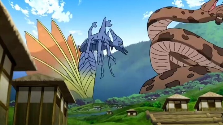 Orochimaru blocked the nine tailed beasts alone