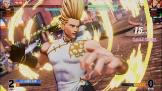 KOF15　覇者vs覇者　紅丸の弱キックから２２HITコンボ　社の５５HITコンボもカッコ良すぎる