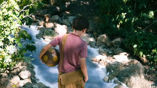 炎炎夏日，森林中竟出现一条结冰的小溪