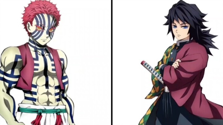 Who is stronger, Akaza or the two-piece water column?