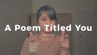 a poem titled you (cover)