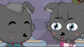 小香香一见到小灰灰眼睛都发着光，这就是爱情吗