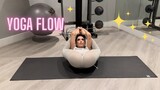Yoga Supine straddle in sexy yoga outfit (NO SOCKS)