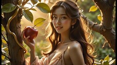 Eve doesn't want to eat the apple tonight. #aigirl #aiart #aiartmodellookbook