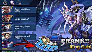 NAKATULOG AKO PRANK! Pt3 (english sub) LAUGHTRIP TO😂| Recho Plays Selena | MLBB