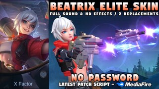 New Beatrix Elite Skin Script | No Password | Mobile Legends