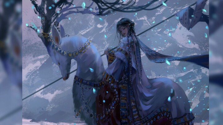 【Quá trình vẽ của WLOP】 Thánh Tuyết Sơn, Tinh Lạc [Quỷ Đao]