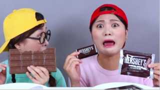 Thử thách trang điểm bằng sô cô la ăn được #mukbang #asmrngon