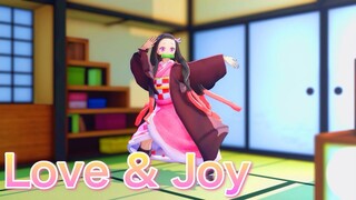 【鬼滅のMMD】禰豆子が「Love & Joy/木村由姫」踊ってみた。(固定カメラ、Short ver.)【鬼滅の刃】|Demon Slayer "Kimetsu no Yaiba"