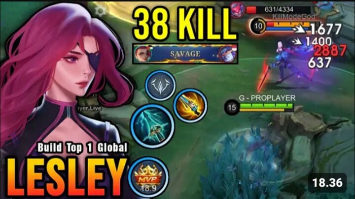 SEKALI TEMBAK LANGSUNG KO ! LESLEY DAMAGE GAK MASUK AKAL !!