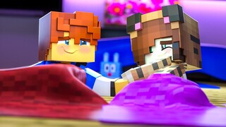 SLEEPOVER with my GIRLFRIEND... || Minecraft Academy