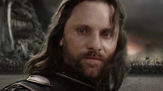 Aragorn said "For Frodo" but no one paid any attention to him.