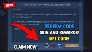 GIFT REDEEM CODE SKIN AND DIAMONDS! + REWARDS! WORKING!! LEGIT! | MOBILE LEGENDS 2021