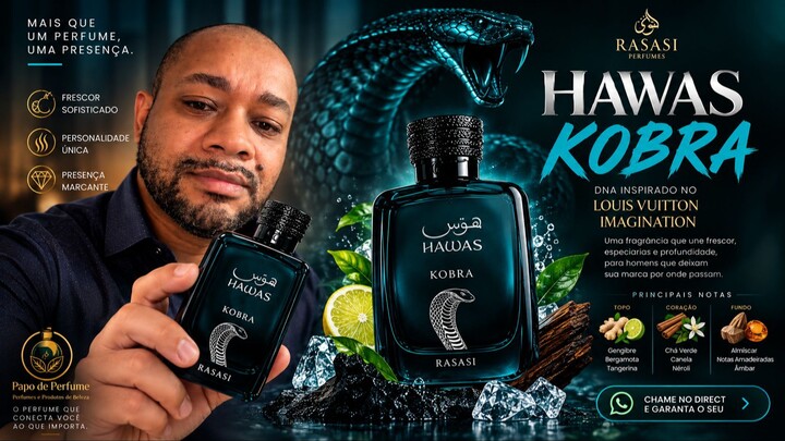 🐍 HAWAS KOBRA — O perfume que chega antes de você.