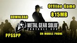 METAL GEAR SOLID PORTABLE OPS GAME On Android Phone | Full Tagalog Tutorial | Tagalog Gameplay