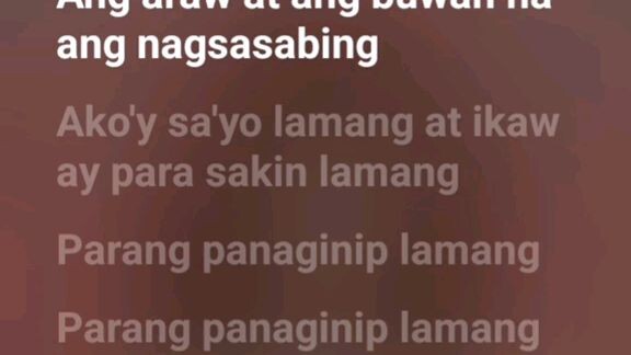 panaginip lang ba nung ikay nakilala