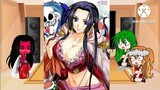 ðŸ‘’ Past Snake Sisters  react to Luffy + Boa Hancock | Compilation | one piece | Luffy | Gacha Club