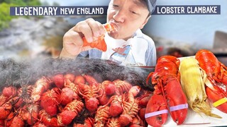 LEGENDARY New England LOBSTER MOUNTAIN Clambake on Cabbage Island