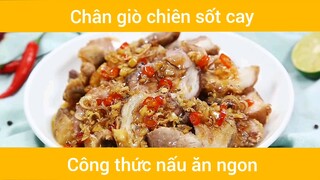 Chân giò chiên sốt cay