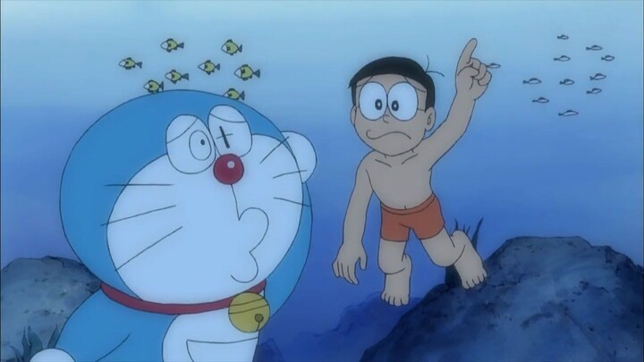 Doraemon Episode 217 Bahasa Indonesia: "Menangkap Dewa Laut!" & "Rumah Berubah Menjadi Robot"